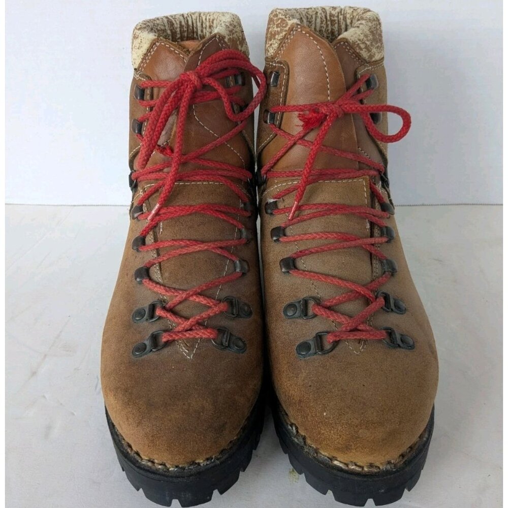 Vintage Dachstein Austria Hiking Boots EU 42 US 9 Vibram Italy Resoled w/ Liners - Picture 7 of 16